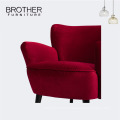 Meubles en gros de maison meubles en bois fauteuil rouge chaise canapé seau chaise